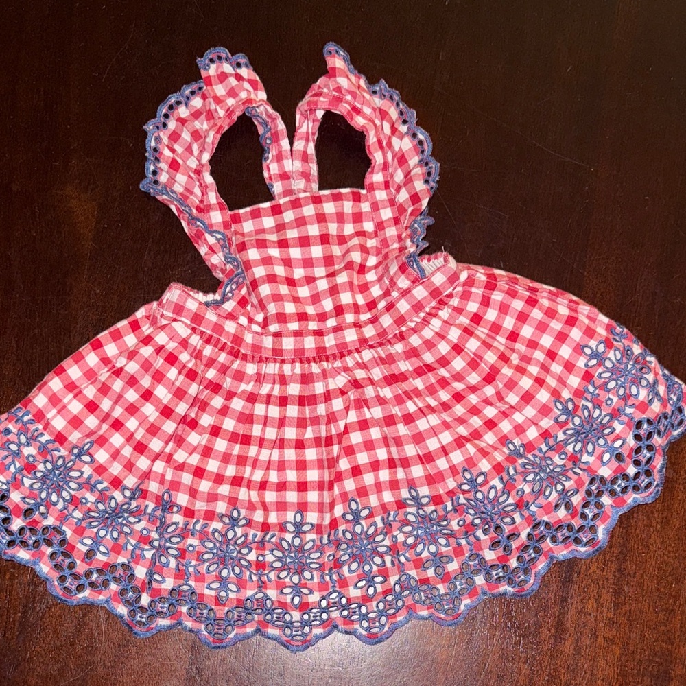 GAP Red and White Checkered Baby Dress